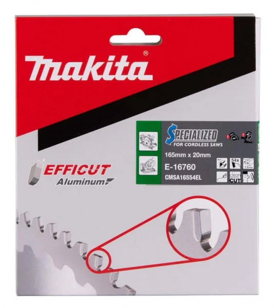 Makita e-16760 efficut lama tct per seghe circolari 165x20 mm per legno - dettaglio 2