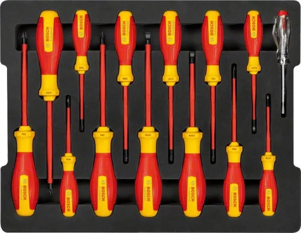 Bosch 1600a02nf9 set di cacciavite misti isolati vde 14 pz. - dettaglio 2