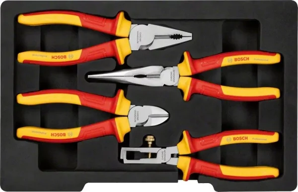 Bosch 1600a02ng1 set pinze e tronchese isolati vde 1000 v per elettricisti 4 pz. - dettaglio 2