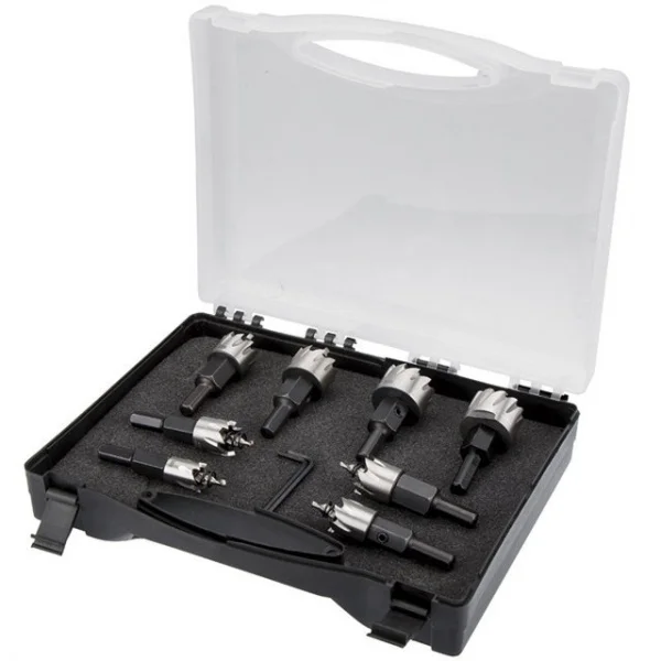 Fervi f015/008s set di seghe a tazza hss per metallo 8 pz. - dettaglio 1