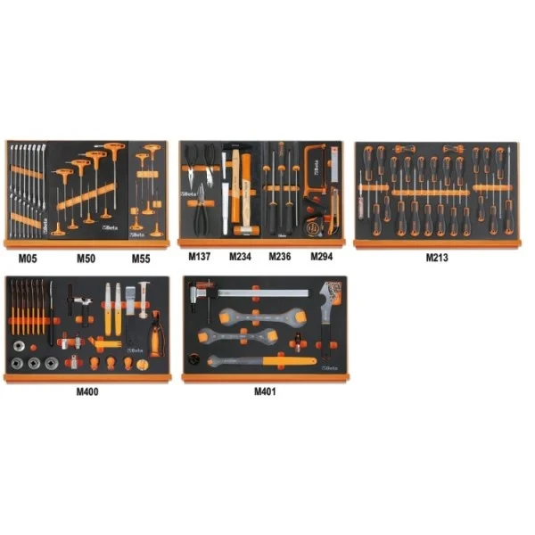 Beta 5980u/bike-m assortimento manutenzione biciclette in termoformati 106 pz. 059801050 - dettaglio 1
