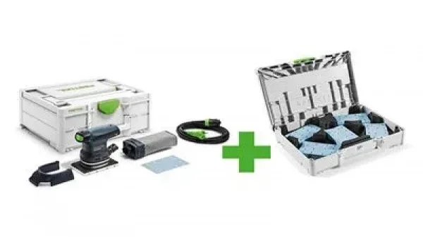 Festool rts 400 req gr-sys p levigatrice orbitale 250 w con set di abrasivi 578205 - dettaglio 1