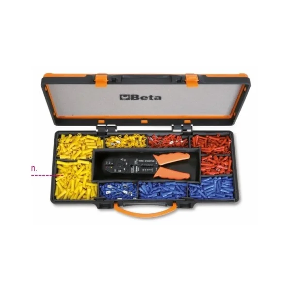 Beta 1602/c9 pinza per capicorda con assortimento 450 pz. 016020045 - dettaglio 1