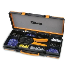 Beta 1606A/C9 Pinza per capicorda a tubetto con assortimento 450 Pz. - 016060045