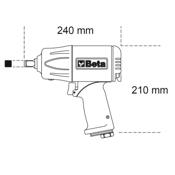 Beta 1928p avvitatore pneumatico reversibile 3/4" 019280006 - dettaglio 2