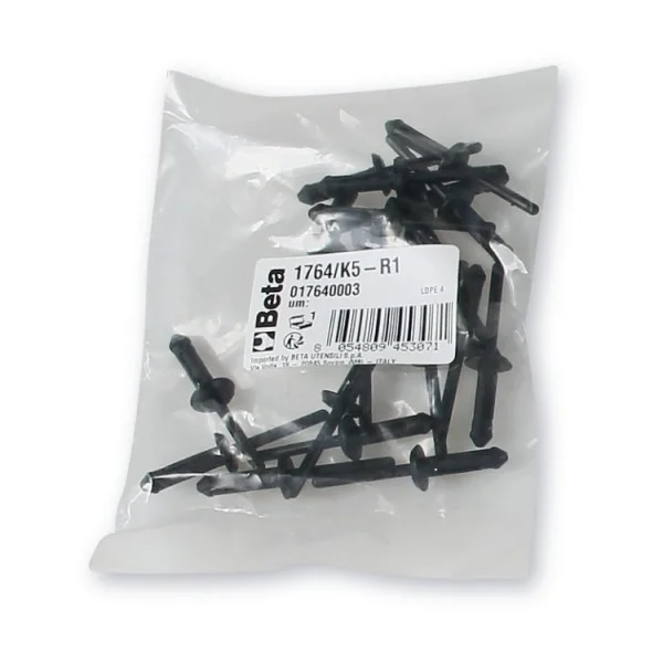 Beta 1764/k5 rivetti in plastica per rivettatrice 1764/k5 confezione 20 pz. - dettaglio 1
