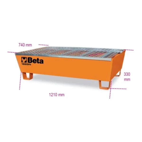 Beta 1889n base in acciaio per movimentazione e stoccaggio fusti 018890220 - dettaglio 5