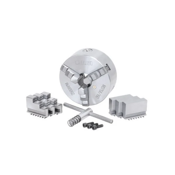 Fervi m075a/160 mandrino di precisione autocentrante 3+3+3 griffe per tornio - dettaglio 1