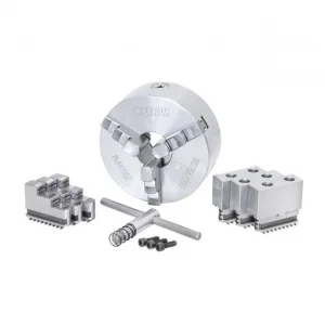 Fervi m075a/200 mandrino di precisione autocentrante 3+3+3 griffe per tornio - dettaglio 1