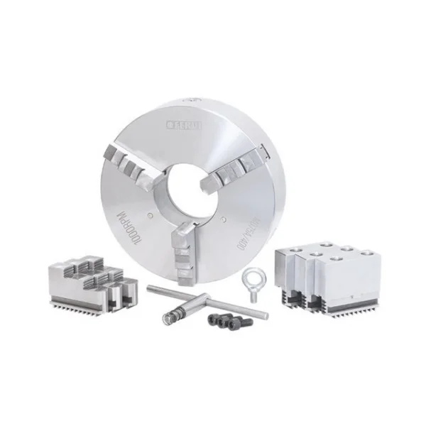 Fervi m075a/400 mandrino di precisione autocentrante 3+3+3 griffe per tornio - dettaglio 1
