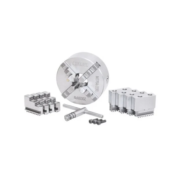 Fervi m076a/200 mandrino di precisione autocentrante per tornio 4+4+4 griffe - dettaglio 1