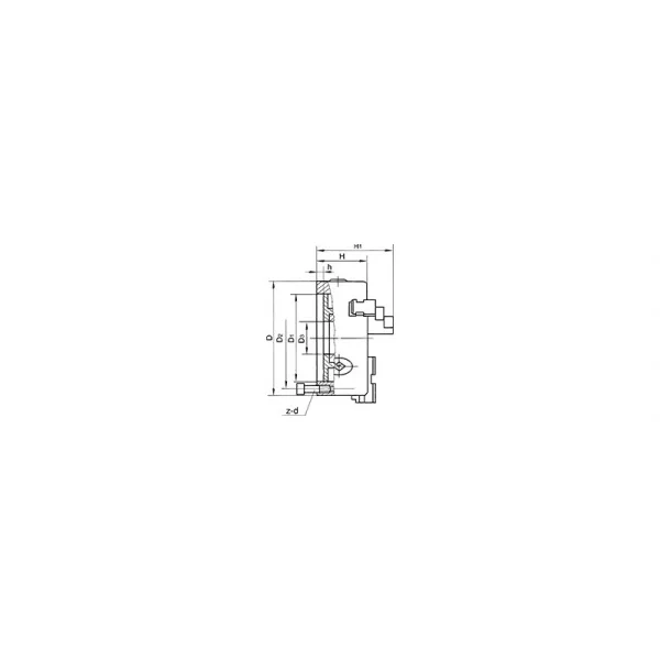 Fervi m076a/400 mandrino di precisione autocentrante per tornio 4+4+4 griffe - dettaglio 2