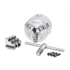Fervi m049a/080 mandrino a 3+3 griffe autocentrante di precisione per tornio - dettaglio 1