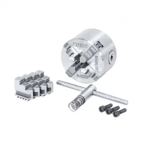 Fervi m449a/080 mandrino a 4+4 griffe di precisione autocentrante per tornio - dettaglio 1