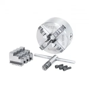Fervi m449a/125 mandrino a 4+4 griffe di precisione autocentrante per tornio - dettaglio 1