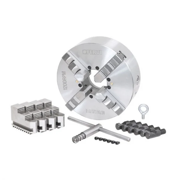 Fervi m079a/320/d1-8 mandrino a 4+4 griffe di precisione autocentrante camlock - dettaglio 1