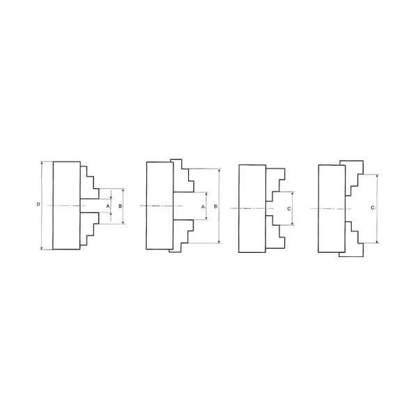 Fervi m005a/200 mandrino di precisione autocentrante a 3 griffe reversibili - dettaglio 3