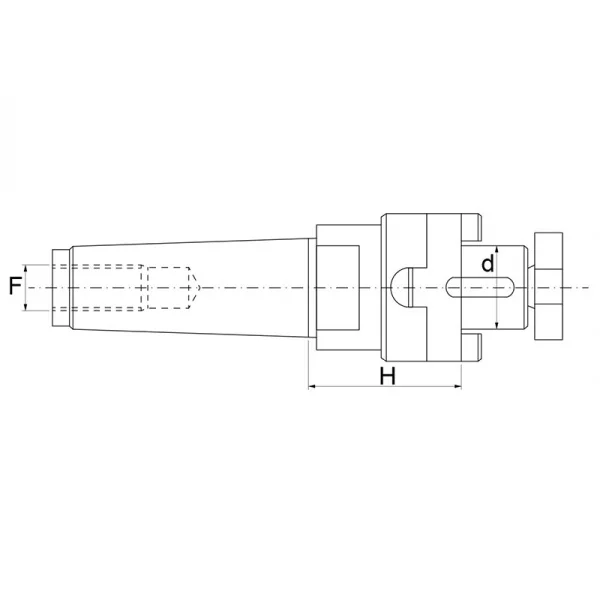 Fervi 22/cm4 mandrino combinato cono morse 4 - dettaglio 2