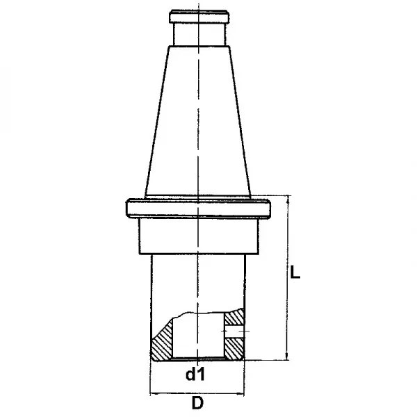 Fervi 4/10b40 mandrino portafrese tipo weldon con vite di serraggio - dettaglio 2