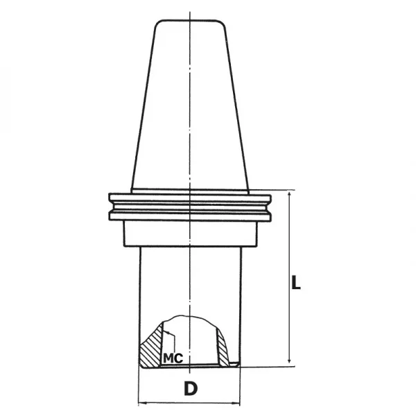 Fervi 2/3a50 mandrino porta frese a gambo conico din 69871/a - dettaglio 2
