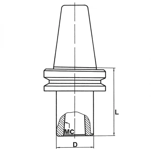 Fervi 2/2d40 mandrino mas-403 bt porta frese a gambo conico - dettaglio 2