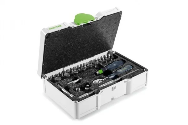 Festool sys3 s 76-1/4"-ce ra valigetta con set di utensili a cricchetto 36 pz. 578112 - dettaglio 2