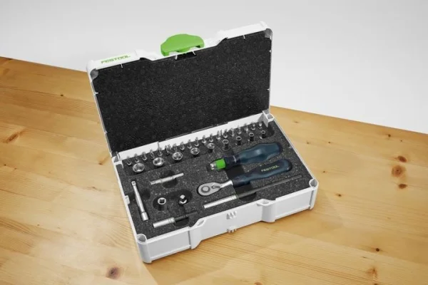 Festool sys3 s 76-1/4"-ce ra valigetta con set di utensili a cricchetto 36 pz. 578112 - dettaglio 3