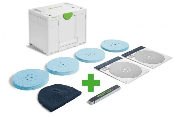 Festool sys-stf d225 gr-set p kit abasivi granat 225 mm in systainer 110 pz. con accessori 578280 - dettaglio 1