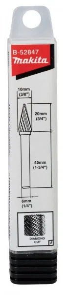 Makita b-52847 fresa tct per smerigliatrice dritta attacco 6 mm per inox - dettaglio 3