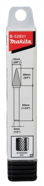 Makita b-52831 fresa tct standard per smerigliatrice dritta attacco 6 mm - dettaglio 3