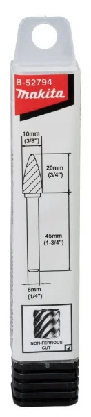 Makita b-52794 fresa tct per metalli non ferrosi attacco 6 mm - dettaglio 3