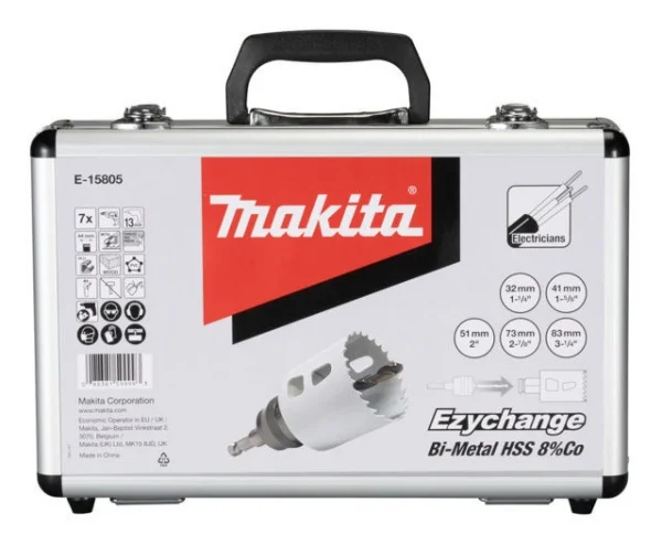 Makita e-15805 seghe a tazza ezychange in valigetta per elettricisti 7 pz. - dettaglio 2