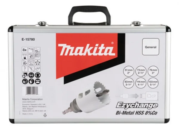 Makita e-15780 assortimento seghe a tazza ezychange in valigetta 8 pz. - dettaglio 2