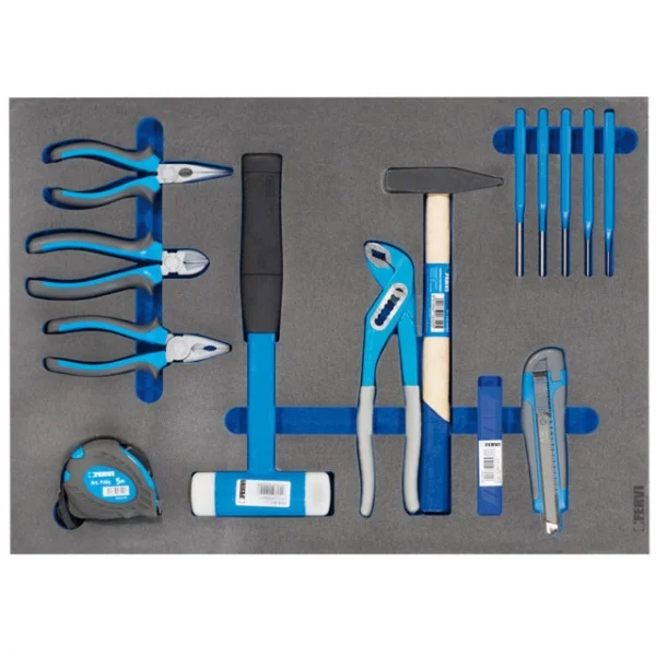 Fervi c960/cc03 cassettiera mobile 7 cassetti con assortimento 253 pz. - dettaglio 3