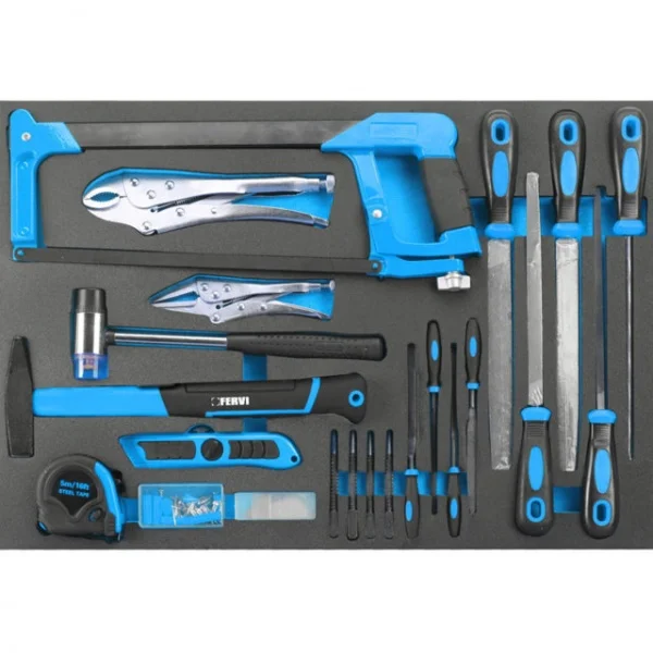 Fervi c960ca cassettiera mobile 7 cassetti con assortimento 290 pz. - dettaglio 3