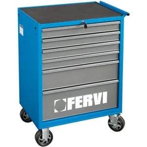 Fervi c900ca cassettiera mobile 6 cassetti con assortimento 290 pz. - dettaglio 1