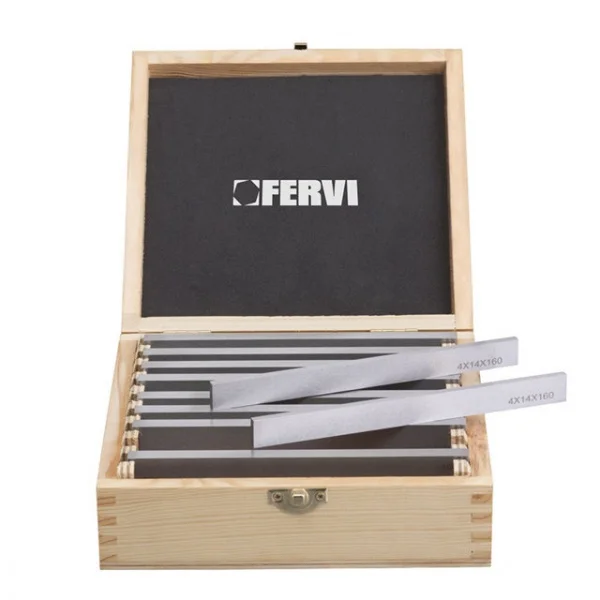 Fervi p015 serie di 9 coppie di parallele 160 mm in acciaio - dettaglio 1