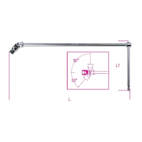 Beta 852 1/4 portainserti a t snodato 1/4" 008520006 - dettaglio 2