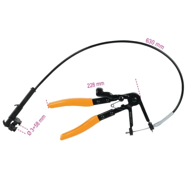 Beta 1472pu/p pinza universale per fascette e stringitubo 3 - 58 mm con prolunga 014720121 - dettaglio 2