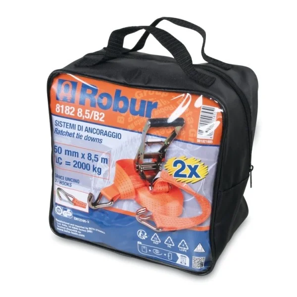 Robur 8182 8,5/b2 cricchetti nastro a uncino 8,5 m poliestere 2 pz. 081821885 - dettaglio 2