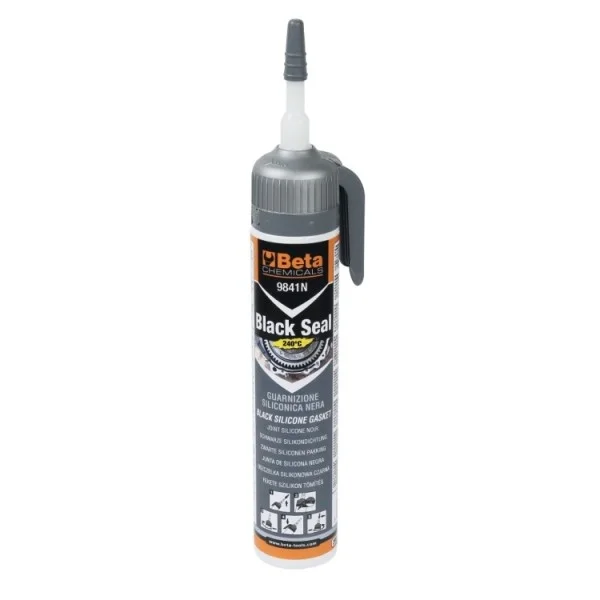 Beta 9841n p200 sigillante siliconico nero a reticolazione acetica 200 ml 098410120 - dettaglio 1