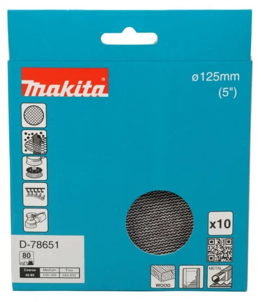Makita abrasivo con supporto a rete 125 mm 10 pz. - dettaglio 2