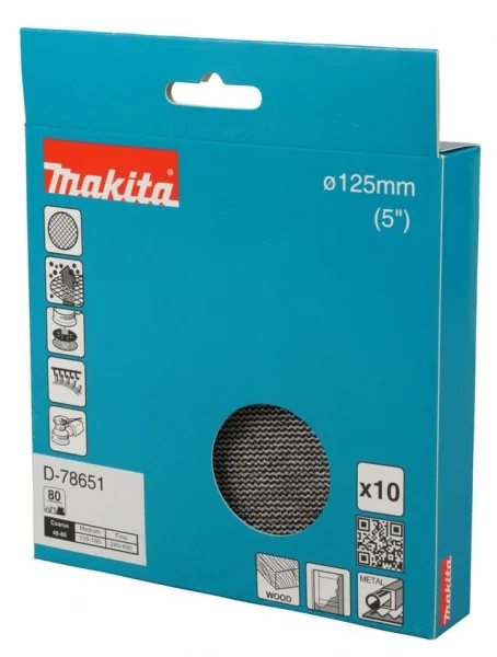 Makita abrasivo con supporto a rete 125 mm 10 pz. - dettaglio 3