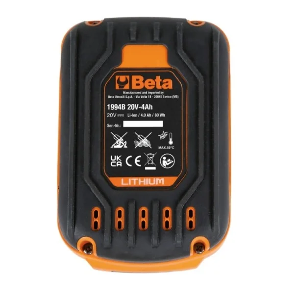 Beta 1994b 20v-4ah batteria 20 v al litio da 4,0 ah - dettaglio 2