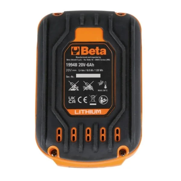 Beta 1994b 20v-6ah batteria 20 v al litio da 6,0 ah - dettaglio 2