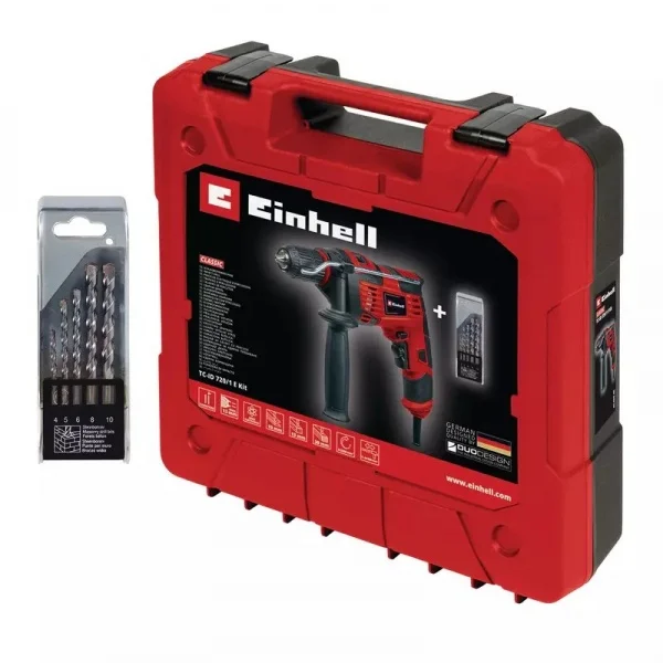 Einhell tc-id 720/1 e kit trapano a percussione 720 w con set punte 5 pz. 4259846 - dettaglio 2
