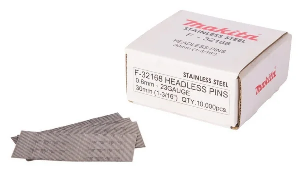 Makita f-32168 spilli 0,6x30 mm 23 gauge in acciaio inox 10.000 pz. - dettaglio 1
