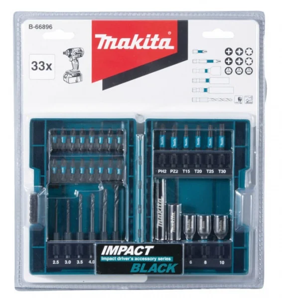 Makita b-66896 impact black set per avvitatura e foratura 33 pz. - dettaglio 3