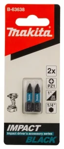 Makita impact black inserto pz 25 mm 1/4" c-form 2 pz. b-63638 - dettaglio 3