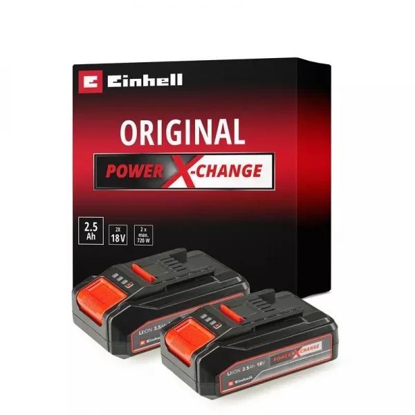 Einhell pxc twinpack cb set di batterie 18 v da 2,5 ah 4511524 - dettaglio 1
